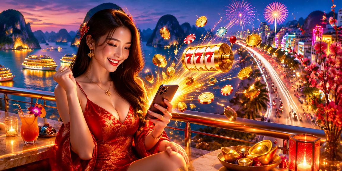 Slot game neon sáng rực tại Hạ Long trên 88vn